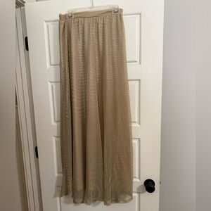 Gold metallic maxi skirt